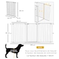 Miniatyrbild 3 av 7: Rootz Steel Dog Safety Barrier - Pet Gate - Folding Fence - Double Locking System - 206cm x 90 cm