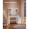 Miniatyrbild 9 av 10: Rootz Sminkbord med LED-lampor - Sminkbord - Sminkbord - Modernt - Molnvitt - 120cm x 60cm x 75cm