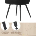 Miniatyrbillede 6 af 8: Rootz Velvet spisestuestolesæt med 4 - Elegante stole - Komfortable siddepladser - Højdensitetsskum - Robust metalstel - Ergonomisk design - 57 cm x 8