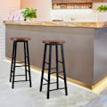 Miniatyrbild 4 av 10: Rootz Industrial Bar Pall - Bänkpall - Kitchen Island Stol - Robust stålstomme - Mångsidig och skyddande design - Enkel montering - 71 cm Sitthöjd x 3