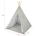 Miniatyrbillede 5 af 6: Rootz Børn Legetelt Legehus Børn Tipi Tipi med Gulvmåtte