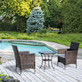 Miniatyrbillede 2 af 7: Rootz Havemøbler - Sidebord - Rattan Havesæt - Sofabord - Poly Rattan - Brun - 60 x 58,5 x 89,5 cm