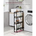 Miniatyrbillede 3 af 6: ROOTZ 4 NIVEAU TROTING TROLLEY - ROLLING CART - Opbevaringsarrangør - Wooden Chipboard - 13 x 45,4 x 77 cm
