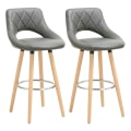 Miniatyrbild 1 av 8: Rootz Set med 2 barstolar - Bänkstolar - Barnstolar - Bekväma sittplatser - Ergonomisk design - Snygg & mångsidig - Trä & konstläder - 96cm x 43cm x 4