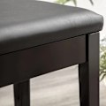 Miniatyrbillede 5 af 5: Rootz klaverbænk - 1 person - Polstret - Gummitræ - Kunstlæder - Solid siddeplads - Træben - Sort - 75L x 35W x 49H cm