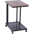 Miniatyrbillede 1 af 7: Rootz Sidebord - På hjul - C-Shape - Opbevaringshylde - Stål - MDF - Sort-brun - 51 x 36 x 61 cm