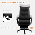 Miniatyrbillede 5 af 11: Rootz Kontorstol - Massage Kontorstol - Massagefunktion - Højdejusterbar - Nylon - Sort - 70 x 62 x 120-130 cm