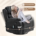 Miniatyrbillede 6 af 10: Rootz TV-lænestol med massagefunktion - Opvarmet biografstol - 360° rotation - Rocker Recliner - 8 massagepunkter - Tyk polstring - Fjernbetjening - 9