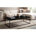 Miniatyrbild 3 av 6: Rootz Modern soffbord - Matt Black Look - Styliskt svart soffbord - Robust metallram - 120 cm x 60 cm x 38 cm