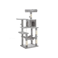 Pikkukuva 1 / 7: Rootz Cat Tree - Kissapuu riippumatolla - Raaputustolppa - Kissan raapimistolppa - Moderni kissapuu - Korkea kissapuu - Riippumatolla varustettu kissa