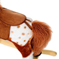 Miniatyrbillede 8 af 8: Rootz børne gyngehest - brun - plys, poppel - 29,13 cm x 11,02 cm x 25,6 cm