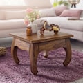 Miniatyrbillede 3 af 7: Rootz sofabord massivt træ Sheesham 60 cm bredt stuebord design mørkebrunt sidebord i landlig stil