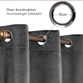 Miniatyrbillede 6 af 8: Rootz Premium mørklægningsgardiner - Mørklægningsgardiner - Termisk isolerede paneler - Lysblokerende, energibesparende, støjreducerende - 100 % polye