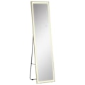 Miniatyrbillede 1 af 7: Rootz Dressing Spejl - Fuld Længde Spejl - Fuld Længde LED Spejl - Spejl - Vægmonteret dæmpbart spejl - Sølv - 40cm x 37cm x 156,5cm