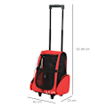 Pikkukuva 7 / 8: Rootz Dog Carrier - Lemmikkien reppu - 2-in-1 -malli - Jatkettava kahva - Sivutaskut - Punainen - 42 x 25 x 55 cm