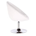 Miniatyrbild 4 av 8: Rootz Lounge Chair - Snurrstol i konstläder - Justerbar höjd - Snygg och bekväm - 46cm x 44cm - Vit - Ergonomisk design