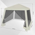 Pikkukuva 3 / 8: Rootz Outdoor Pavilion - Huvimaja - Puutarhakatos - UV-suoja - Hyönteiseton verkko - Tukeva metallirunko - 300cm x 250cm x 300cm