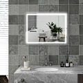 Miniatyrbild 4 av 5: Rootz Badrumsspegel - LED Badrumsspegel - Väggspegel - Anti-imfunktion - Aluminiumlegering - Vit - 60 x 80 x 4 cm