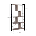 Miniatyrbillede 3 af 5: Rootz 2 Reol - Reoler - Industriel - Træ - Jernramme - Grå / Sort - 74 x 30 x 154,5 cm (LxBxH)