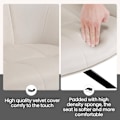 Miniatyrbild 6 av 9: Rootz Swivel Dining Chairs Set - Moderna stolar - Vadderad sammet - Ergonomisk design - 58cm x 86cm x 63,5cm