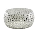 Miniatyrbillede 1 af 7: Rootz sofabord metal sølv 66x66x32 cm sofabord aluminium - Design stuebord rundt - Lille sofabord Moderne - Sidebord sidebord stue