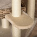 Miniatyrbillede 9 af 9: Rootz kradsestolpe - beige, brun - konstrueret træ, plys, sisal - 21,65 cm x 21,65 cm x 68,5 cm