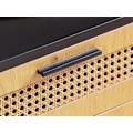 Miniatyrbillede 5 af 6: Rootz skænk 80 cm - Sort kommode - Wienervævet design - Stilfuld opbevaringsløsning - Holdbar og rummelig - 80 cm x 86,5 cm x 40 cm