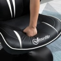 Miniatyrbild 4 av 5: Rootz Gaming Chair - Ergonomisk datorstol - Snurrstol - Med Rocker Funktion - Svart/Vit - 67 cm x 75 cm x 112 cm