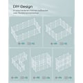 Miniatyrbild 8 av 8: Rootz White Metal Grid Storage Organizer - Wire Grid Rack - Grid Panel Organizer - Hållbara ABS-plastkontakter - Mångsidig förvaringslösning - Enkel m