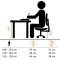 Miniatyrbillede 9 af 9: Rootz Kontorstol til børn - Drejestol - Ergonomisk - Højstol - Gul - Grå - Sort