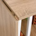 Miniatyrbillede 4 af 7: Rootz Folding desk - Folding table - Office table - Desk - Wheels - Shelves - Anti-Slip - Natural - White
