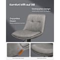 Pikkukuva 4 / 9: Rootz 2-osainen baarijakkara - Tason korkeudet tuolit - Jalkatuki - Dove Grey - PU - Kromattu teräs - Vaahtomuovipehmuste - 44cm x 48cm x (90-112cm)