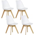 Miniatyrbild 1 av 8: Rootz matstol - Ergonomisk stol - Bekväma sittplatser - Högdensitetsskum - Stabil - Golvsäker - Enkel montering - 82 cm x 48 cm x 40,5 cm