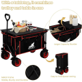 Miniatyrbillede 8 af 9: Rootz foldbar håndvogn med bordplade - Bærbar hjælpevogn - Udendørsvogn - Alsidigt 2-i-1-design - Terrænhjul - Holdbar konstruktion - 92 cm x 97 cm x