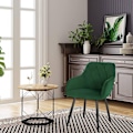 Miniatyrbillede 2 af 8: Rootz sæt med 4 spisestuestole - Lænestole - Fløjlssæder - Ergonomisk komfort - Luksuriøs fløjl - Robust og holdbar - 44 cm x 42,5 cm x 85,5 cm