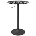 Miniatyrbillede 1 af 11: Rootz Marble Look Bar Table - Bistro Table - Højdejusterbar tabel - Rumbesparende design - 60 x 60 x 68-93,5 cm