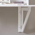 Miniatyrbild 9 av 10: Rootz Väggmonterat hopfällbart bord - Matbord - Garderob med hyllor - Justerbar förvaring - Utrymmesbesparande design - Enkel montering - Vit - 90cm x