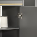 Miniatyrbillede 8 af 9: Rootz Modern Vask Underskab - Badeværelsesvask - Opbevaringsorganisator - Stilfuld grå og guld finish - Rummeligt interiør - Nem montering - 75 cm x 6