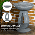 Miniatyrbillede 7 af 10: Rootz Bird Bath Water Drinker - Havefugleføder - Udendørs fuglebassin - Elegant design - Holdbar harpiks - Multifunktionel - 40 cm x 40 cm x 51 cm - G