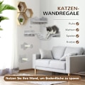 Miniatyrbillede 4 af 10: Rootz Cat Klatrevægsæt - Kattetrin - Dobbelt platform - Hjørneplatform - Plysbeklædt spånplade - Pladsbesparende - 90 cm x 26 cm x 12,5 cm