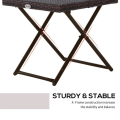 Miniatyrbillede 7 af 9: Rootz Foldebord - Sofabord - Havebord - Sidebord - Havemøbler - Blomsterstativ - Brun - 40 x 40 x 40 cm