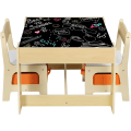 Miniatyrbillede 1 af 8: Rootz multifunktionelt børnebordsæt - Aktivitetsbord - Legebord - Dobbeltsidet bordplade - Rigelig opbevaring - Nem montering - Holdbar MDF - 60 cm x