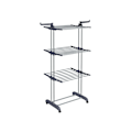 Miniatyrbillede 1 af 7: Rootz Grey Tørrestativ - Stål & Plast - Pladsbesparende design - Foldbart stativ - Stor tørrekapacitet - 64cm x 126cm x 172cm