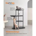 Miniatyrbillede 2 af 6: Rootz Classic sort kradsestolpe - Kattetræ - Klatretårn - Stålramme - Spånpladeplatforme - Sisalreb - 80 cm x 43 cm x 111 cm - 15,4 kg - 60 kg Maks. b
