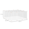 Pikkukuva 3 / 8: Rootz DIY Pet Playpen - Wit - Metalli, Pp, Hars - 41, 33 cm x 41, 33 cm x 17, 71 cm
