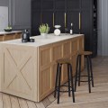 Miniatyrbillede 2 af 8: Rootz Modern barstol - skammel i skandinavisk stil - skammel i industrielt design - Robust og holdbar - Ergonomisk komfort - Nem montering - 30 cm x 7