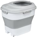 Miniatyrbillede 1 af 10: Rootz Hundemadsbeholder - Holder til foder til kæledyr - Lufttæt forsegling - 25L/5L - ​​Foldbart design - Hjul - Tørremiddel - 44cm x 32cm x 37cm