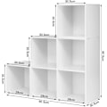 Miniatyrbillede 3 af 6: Rootz White Reol - Opbevaringshylde - Vitrineskab - Fleksibel konfiguration - Overlegen holdbarhed - Nem montering - 90 cm x 90 cm x 30 cm