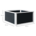 Miniatyrbillede 3 af 6: Rootz Højbed - Plantekasse med afvandingsfunktion - Beskyttelse mod skadedyr - Plast - Grå - 60 x 60 x 30 cm
