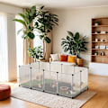 Miniatyrbillede 2 af 6: Rootz Small Animal Enclosion - Playpen til hamstere - gulvpaneler - Vandtæt overflade - 143 cm x 73 cm x 46 cm